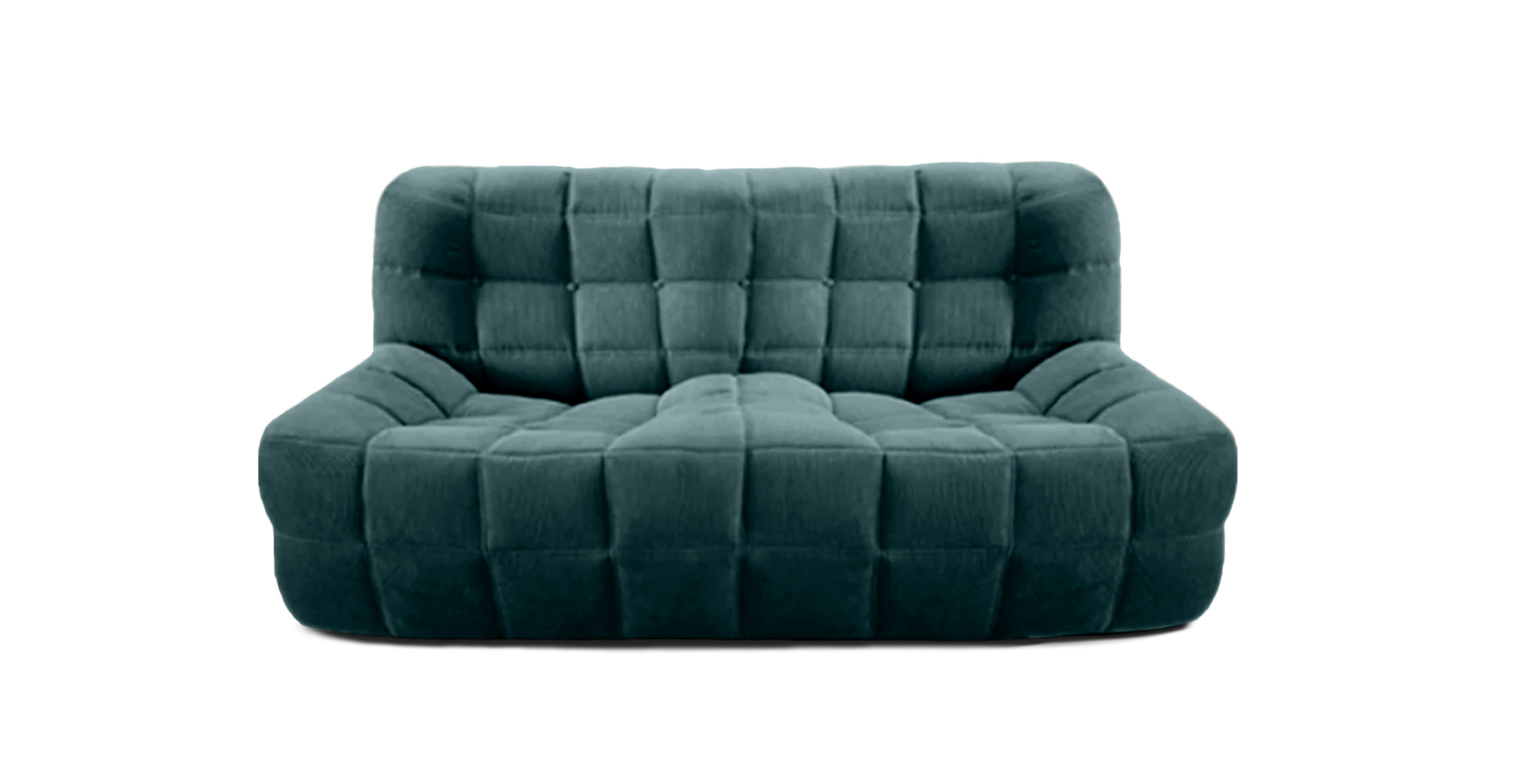 Michel Ducaroy Kashyma Medium Loveseat -  Corduroy Green Corduroy