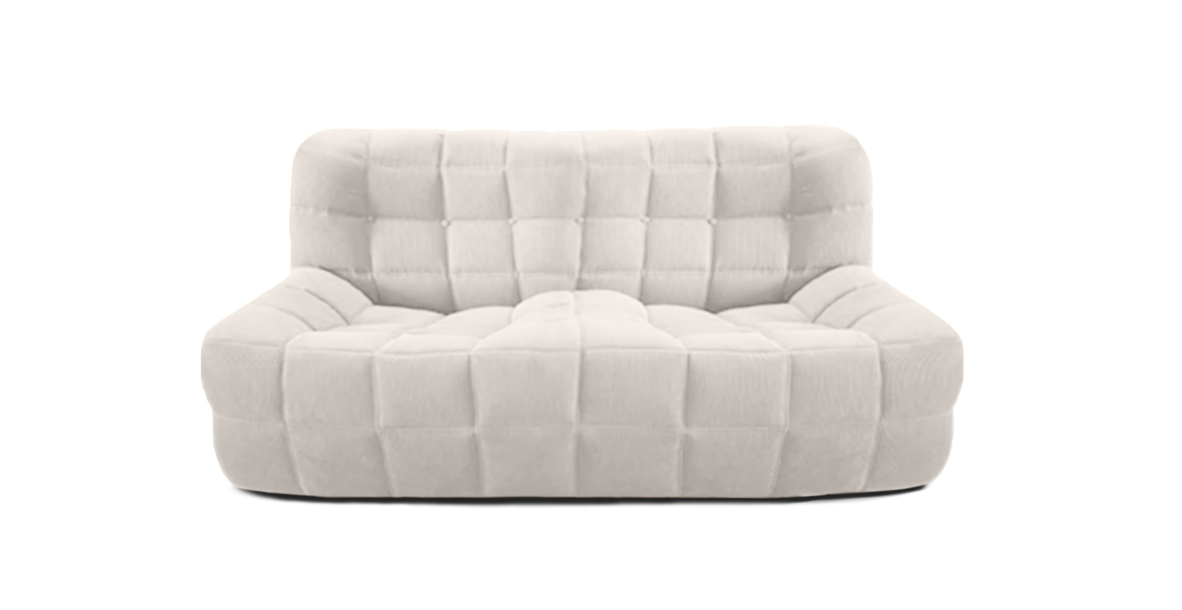 Michel Ducaroy Kashyma Medium Loveseat -  Corduroy Beige Corduroy