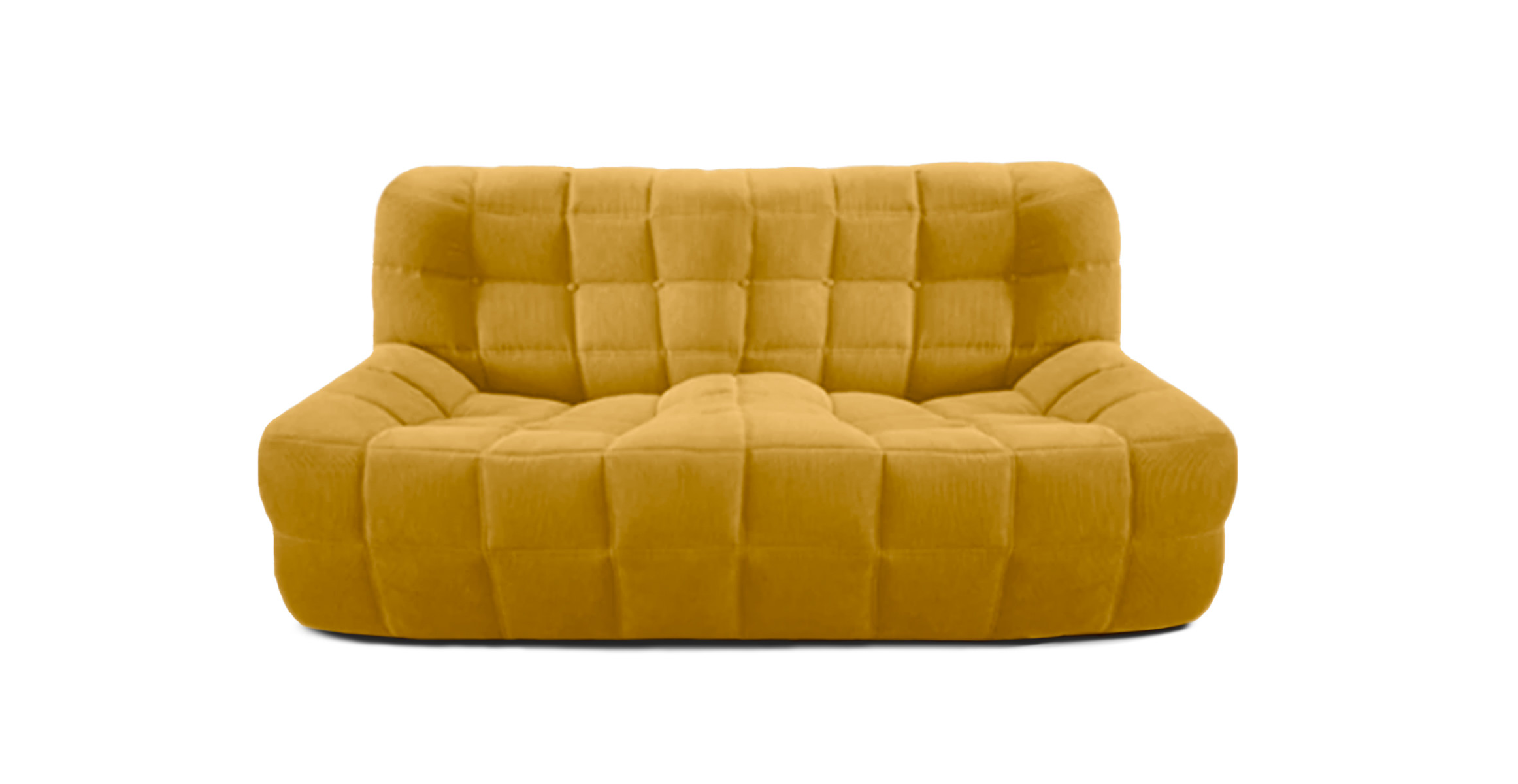 Michel Ducaroy Kashyma Medium Loveseat -  Corduroy Mustard Corduroy