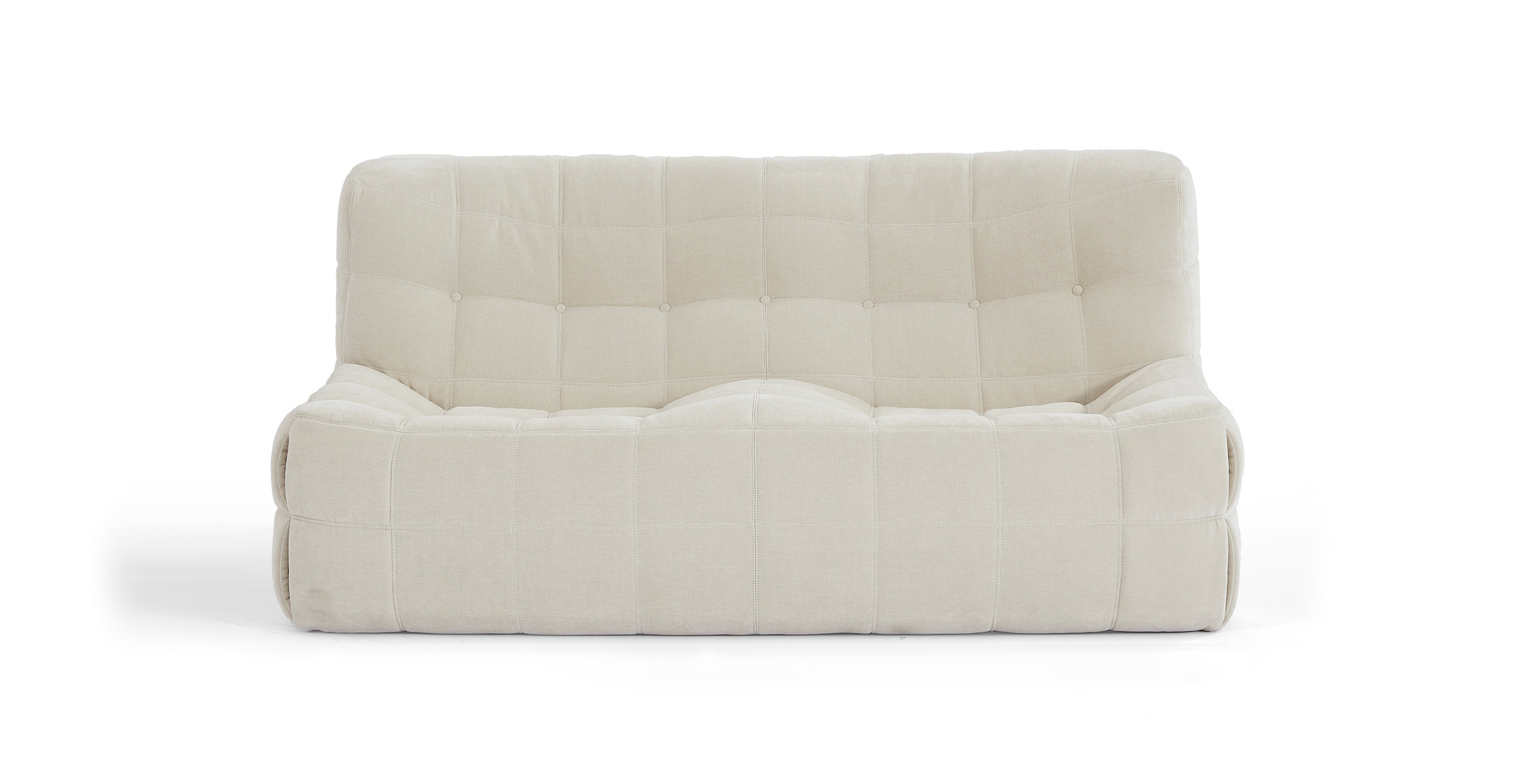 Michel Ducaroy Kashyma Medium Loveseat -  Chenille Beige