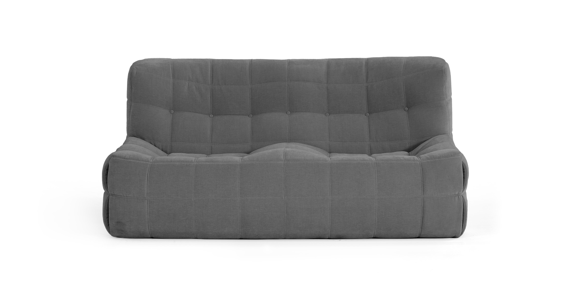 Michel Ducaroy Kashyma Medium Loveseat -  Chenille Charcoal Gray