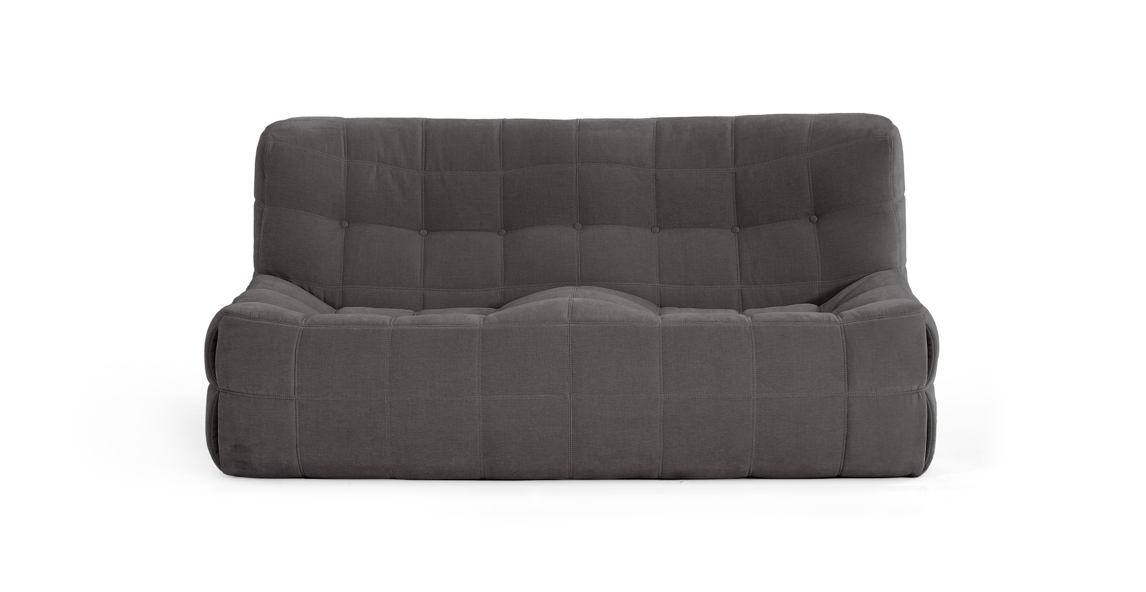 Michel Ducaroy Kashyma Medium Loveseat -  Chenille Dark gray