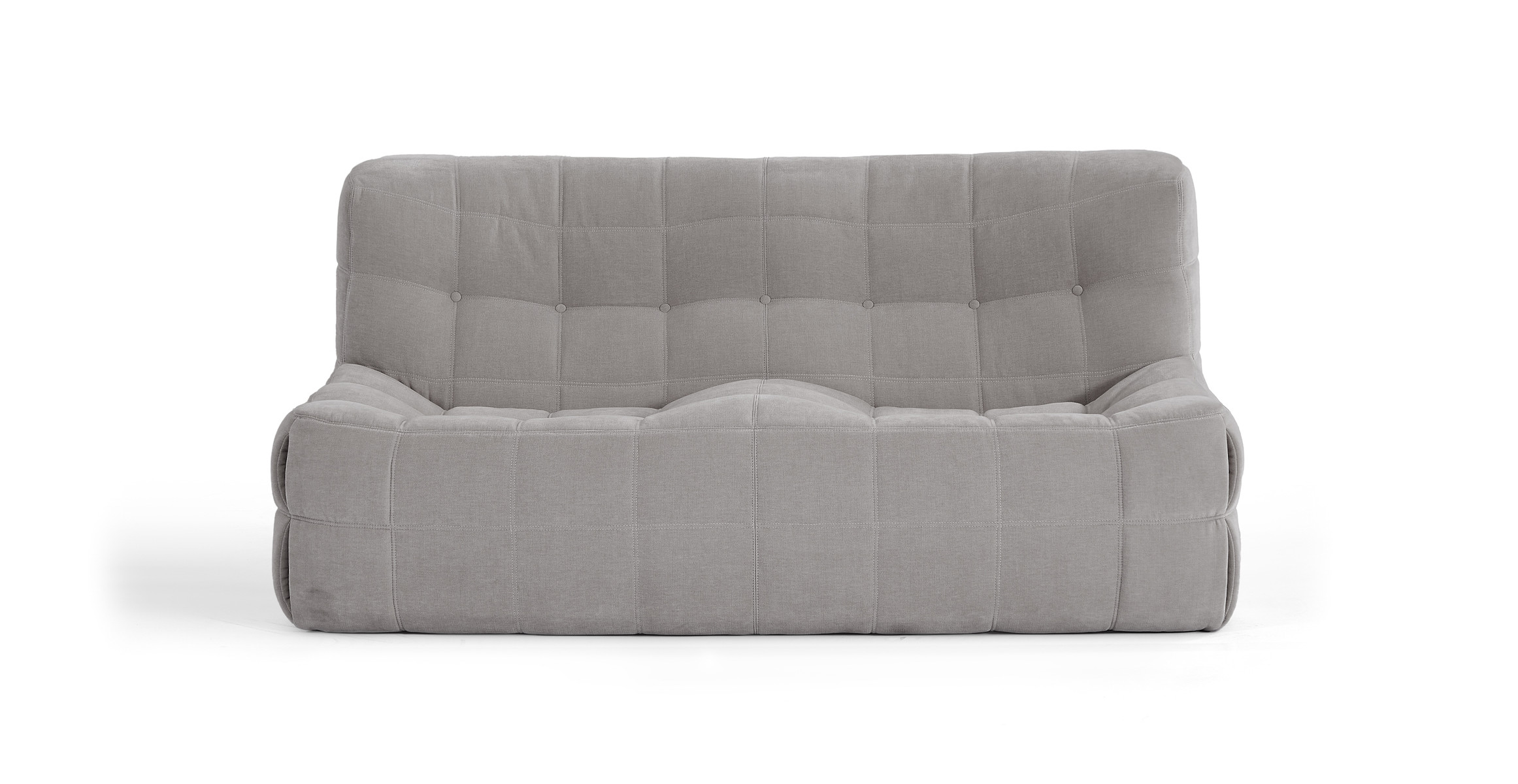 Michel Ducaroy Kashyma Medium Loveseat -  Chenille Light Grey