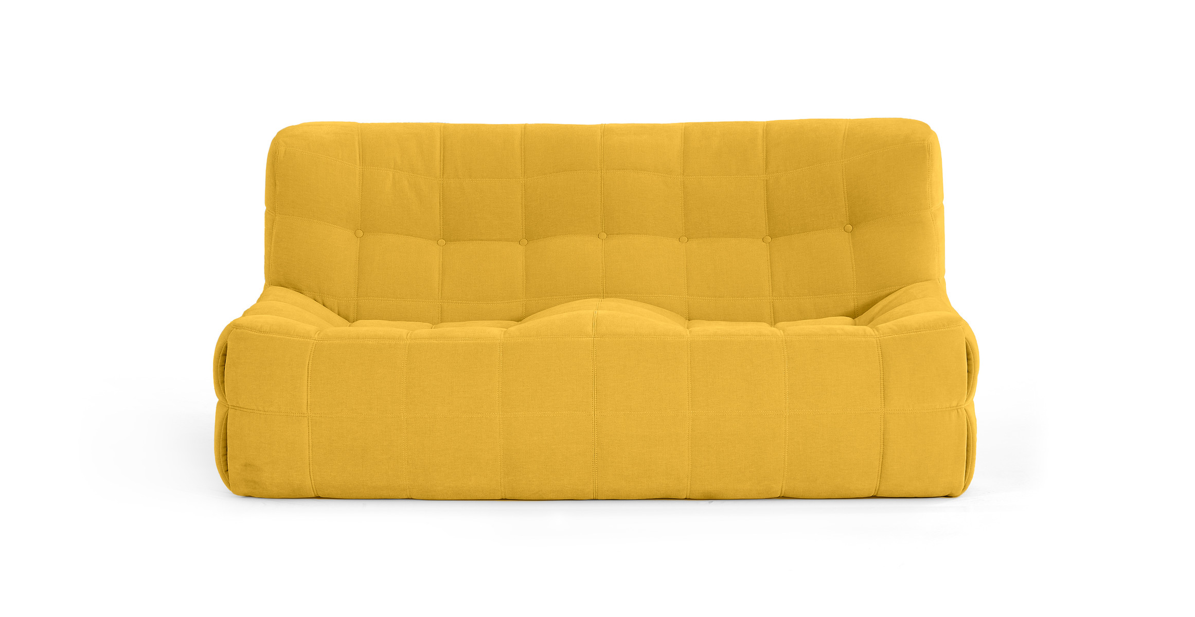 Michel Ducaroy Kashyma Medium Loveseat -  Chenille Yellow