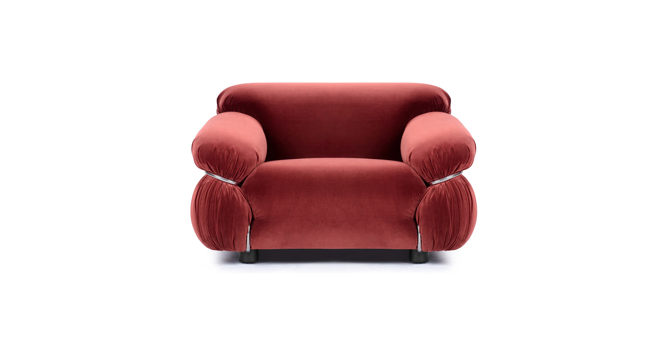 Frattini Sesann Chair - Burgundy Cotton Velvet Velvet