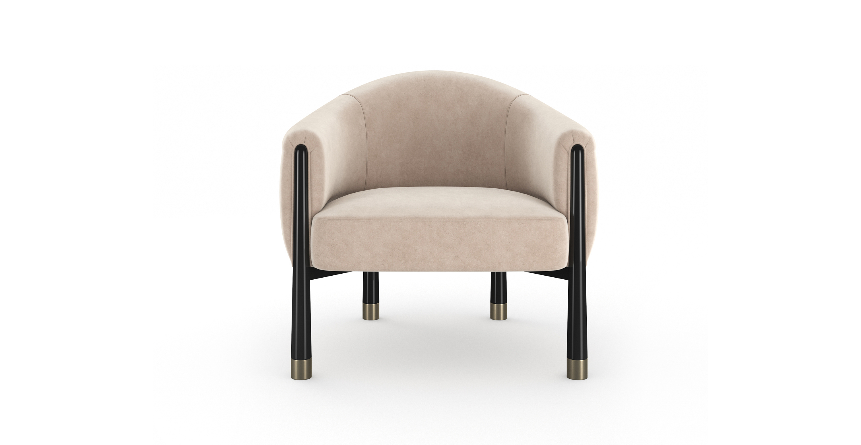 Orchestra Wood Accent Chair, Chocolate Truffle -  Beige Wood