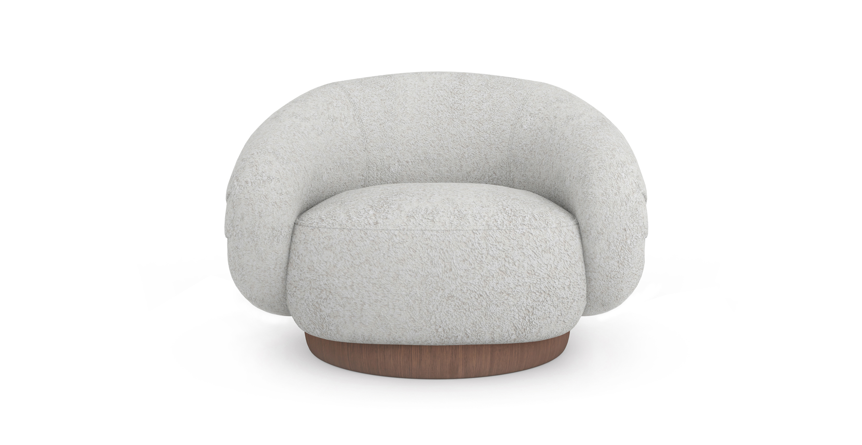 Crush Swivel Chair - Light Grey Wood