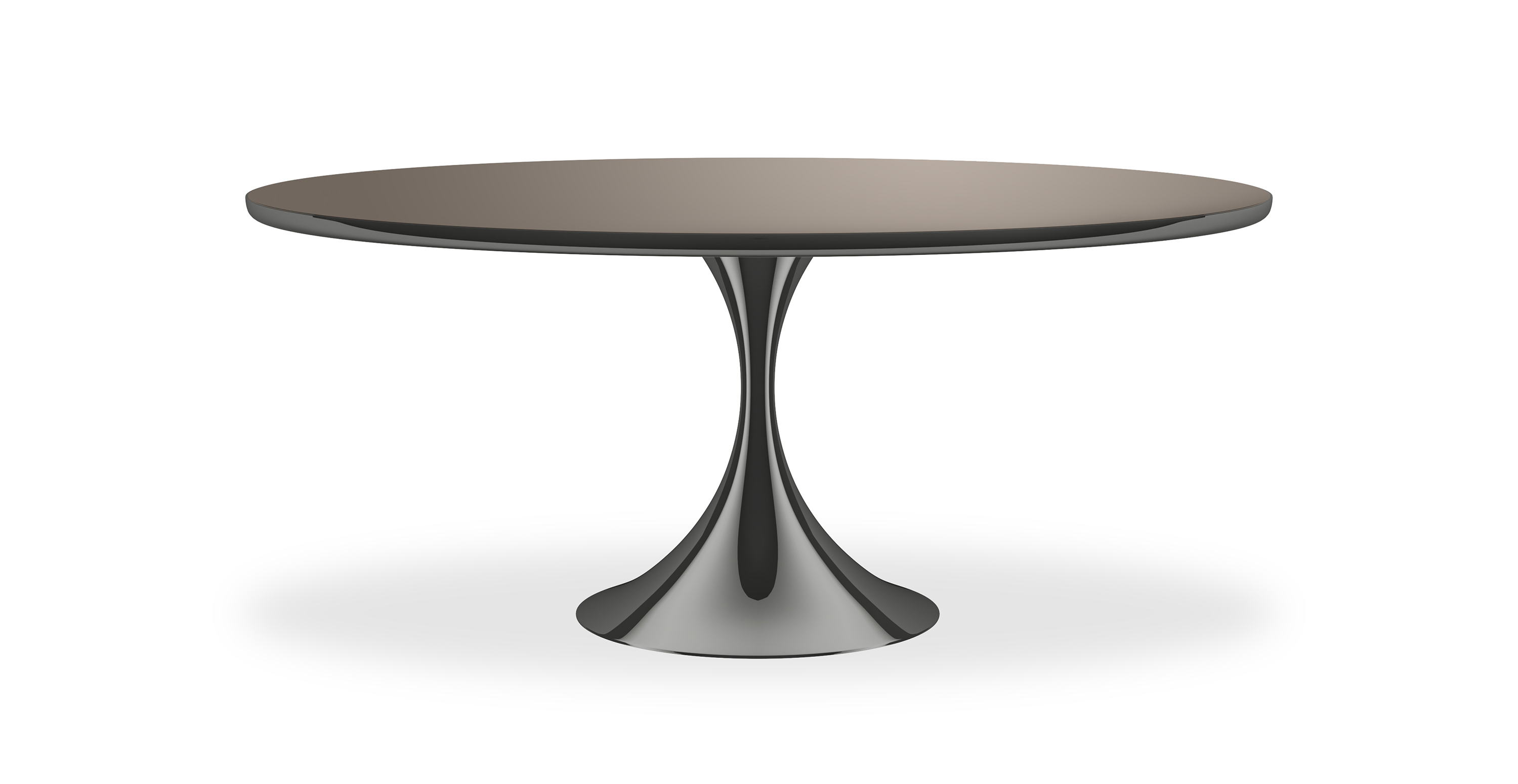 Avalon Metal Glass Oval DIning Table -  72 inches Deep Bronze