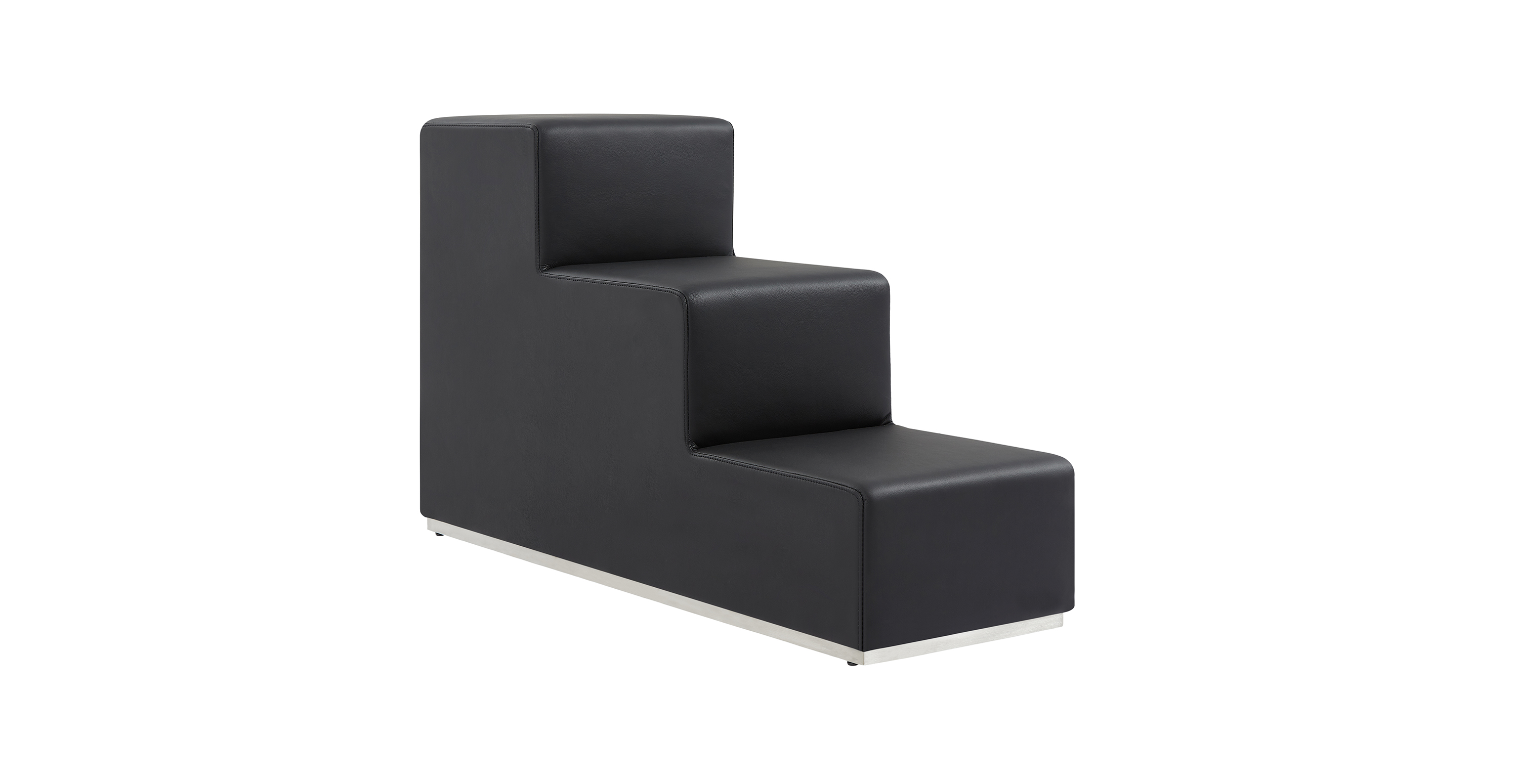 Mario Bellini Scacchi Complement Knight Side Table -  Leather Black Leather