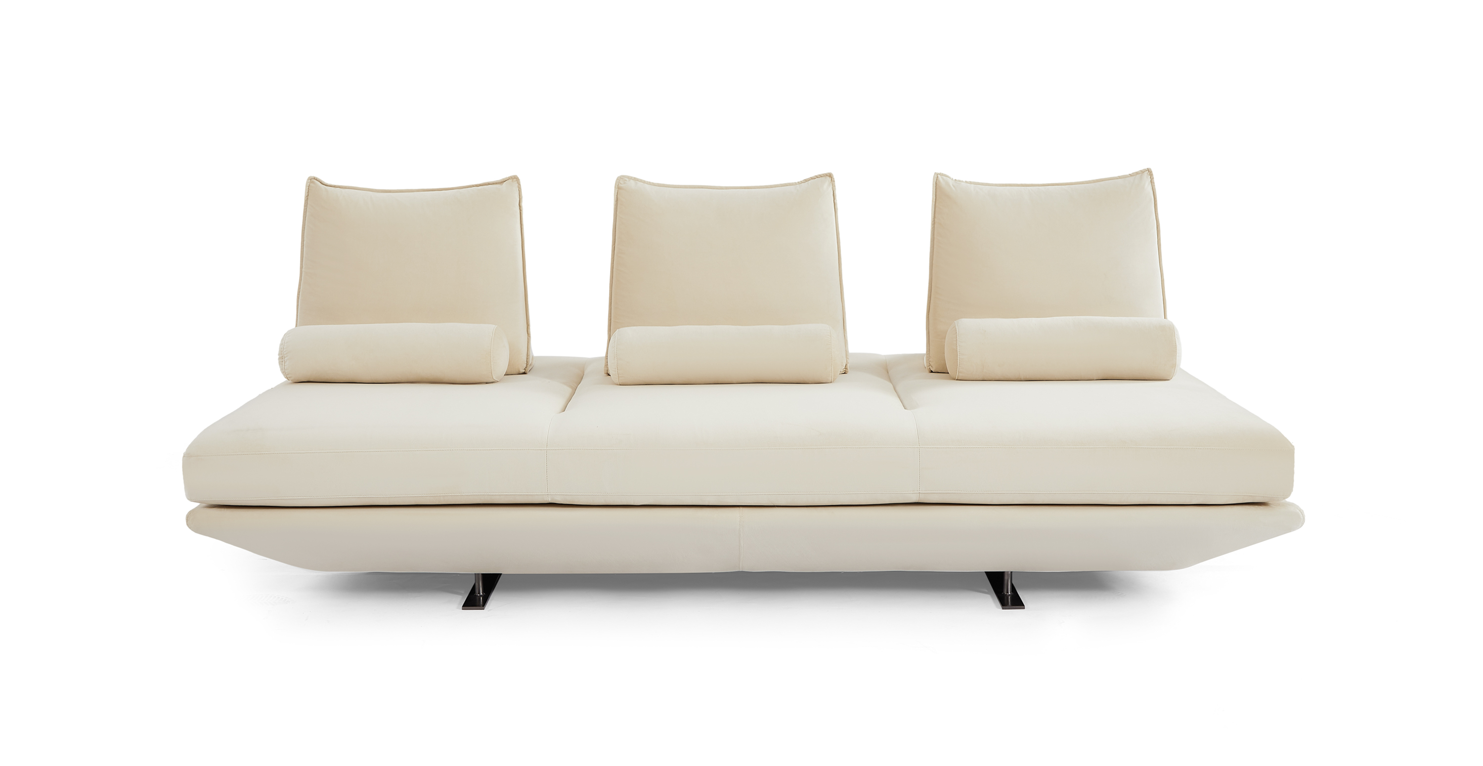 Biggie Freestyle Modern Daybed - FINAL SALE - Velvet Ivory
