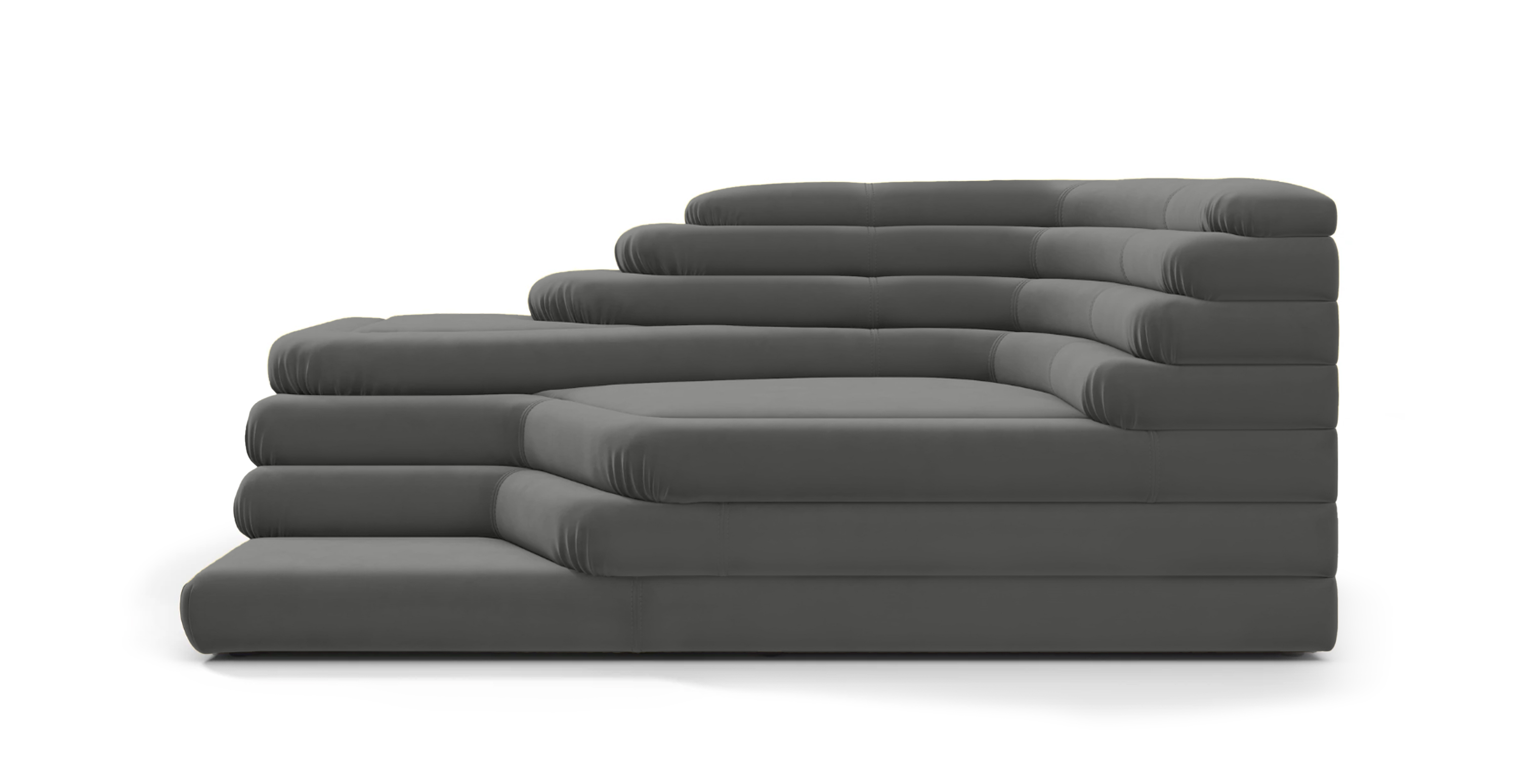 Terrazza Right Module Outdoor Sunbrella Sofa - FINAL SALE - Sunbrella Canvas Charcoal