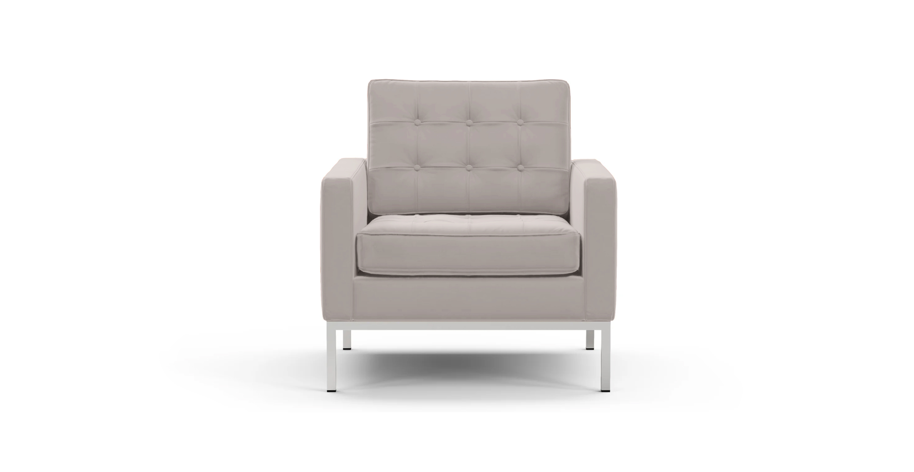 Florence Arm Chair - FINAL SALE -  Light Gray Velvet Velvet