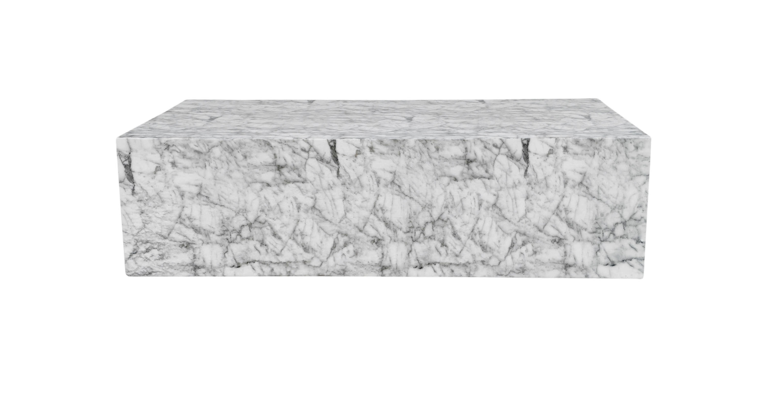 Copenhagen Concrete Plinth Block Large Coffee Table - Concrete Carraca 56"