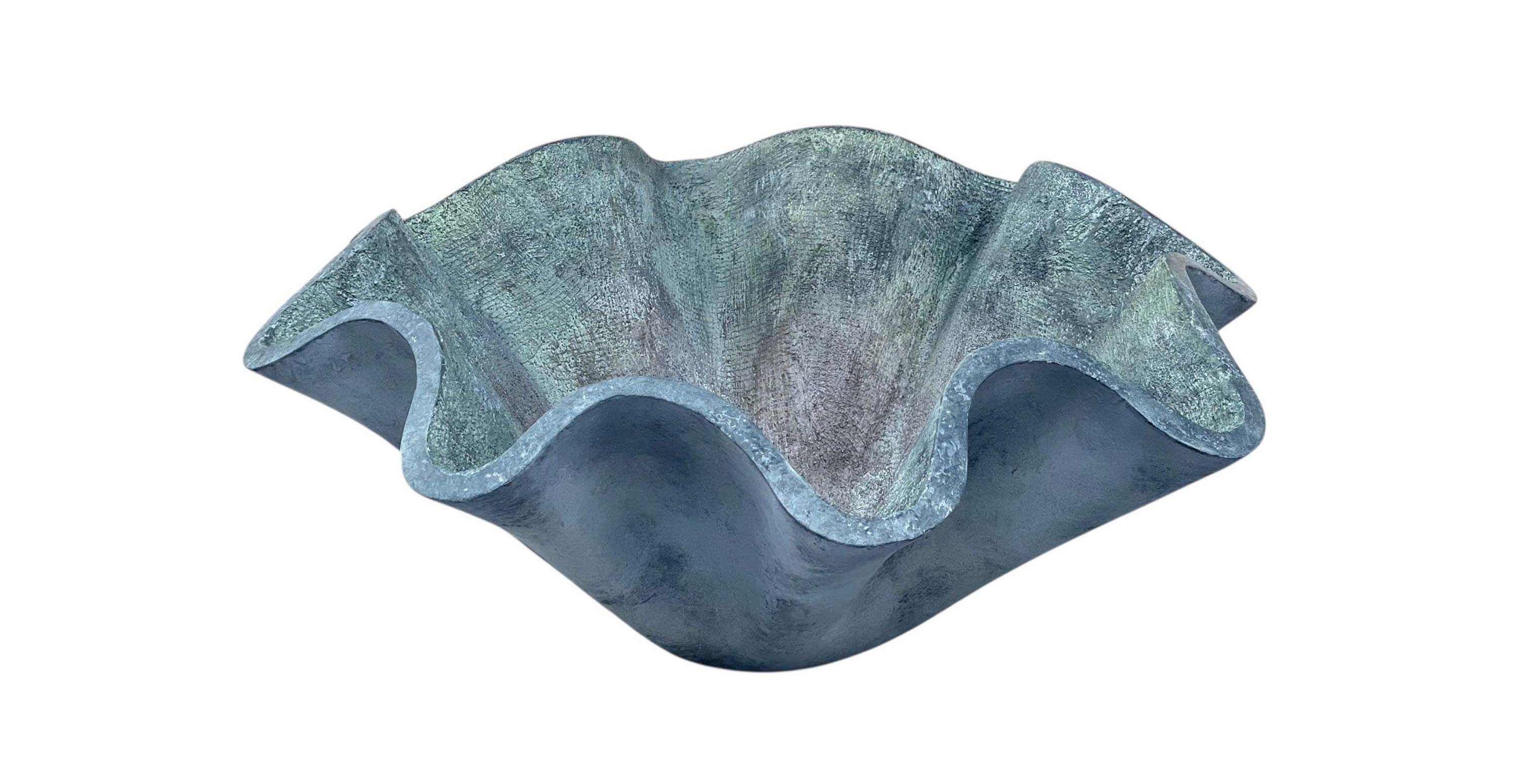 Guhl Round Planter -  Concrete Antique Zinc