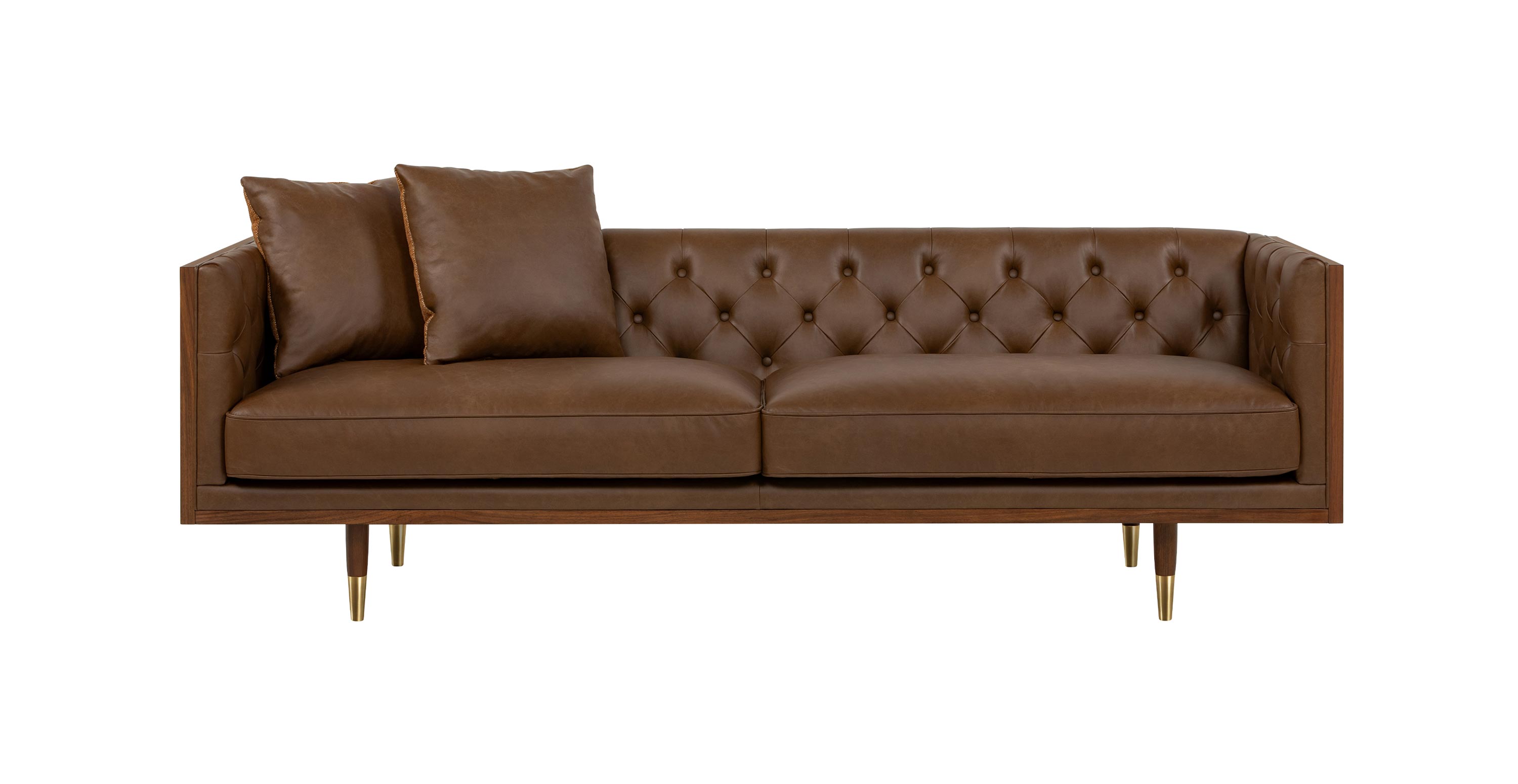 Woodrow Neo 87" Leather Sofa - Leather Oxford Tan