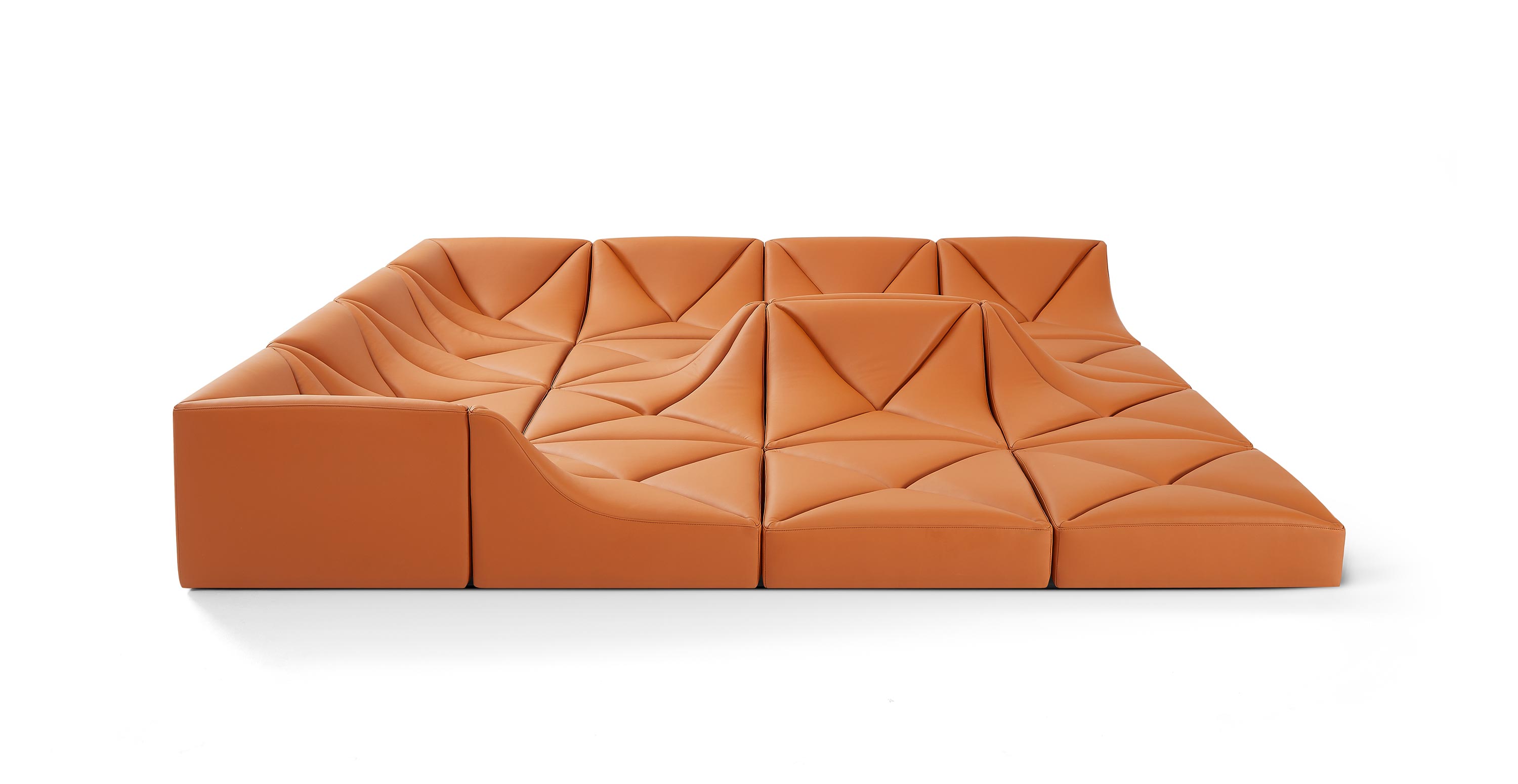 Dune Sofa Configuration C - Camel Aniline Leather