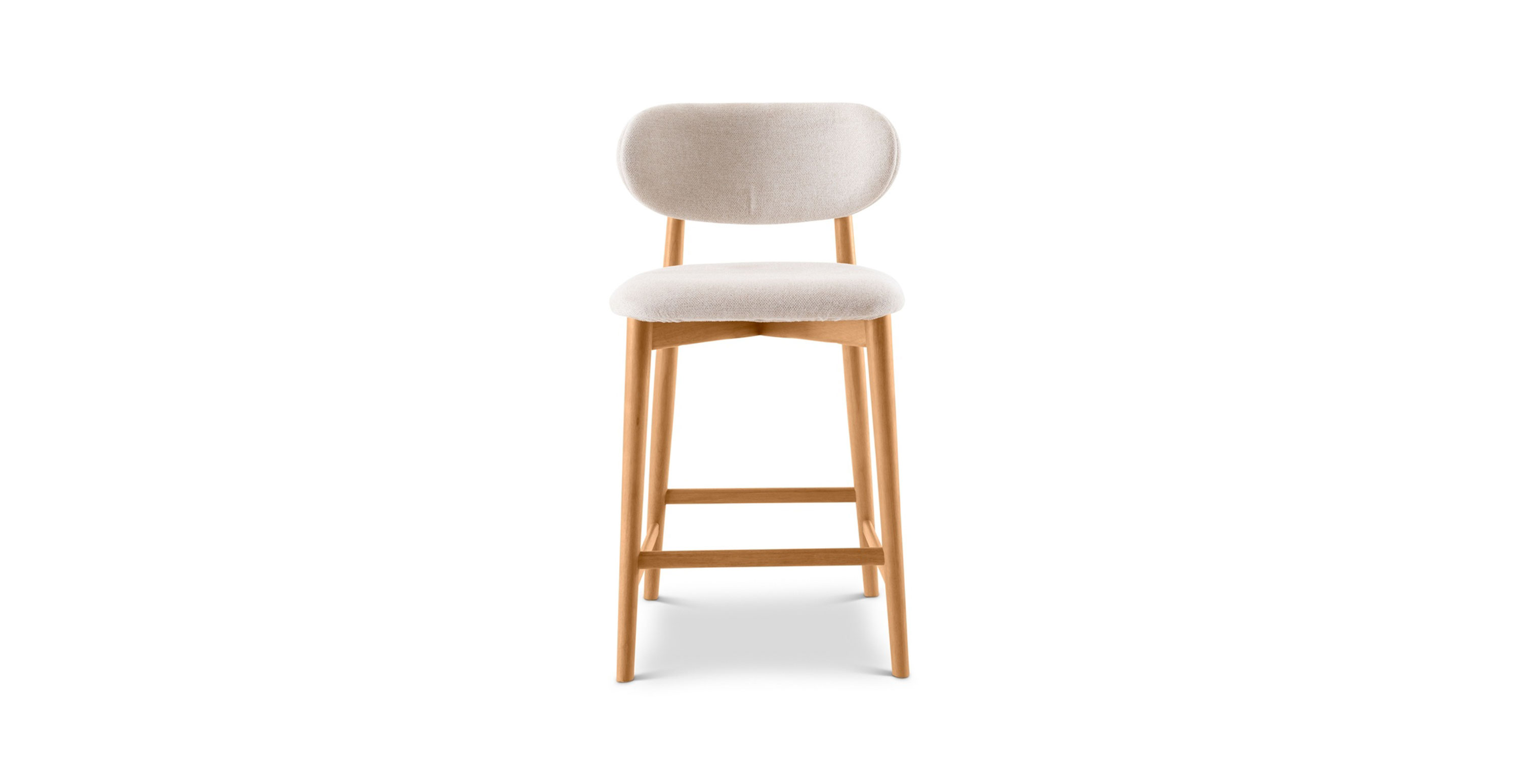 Cedarwood Contemporary Counter Stool - Wooden Damasco