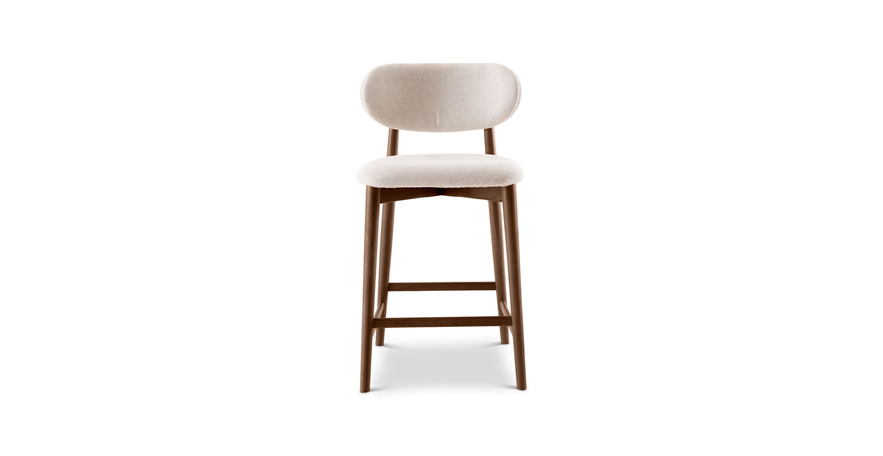 Cedarwood Contemporary Counter Stool - Wooden Nogal