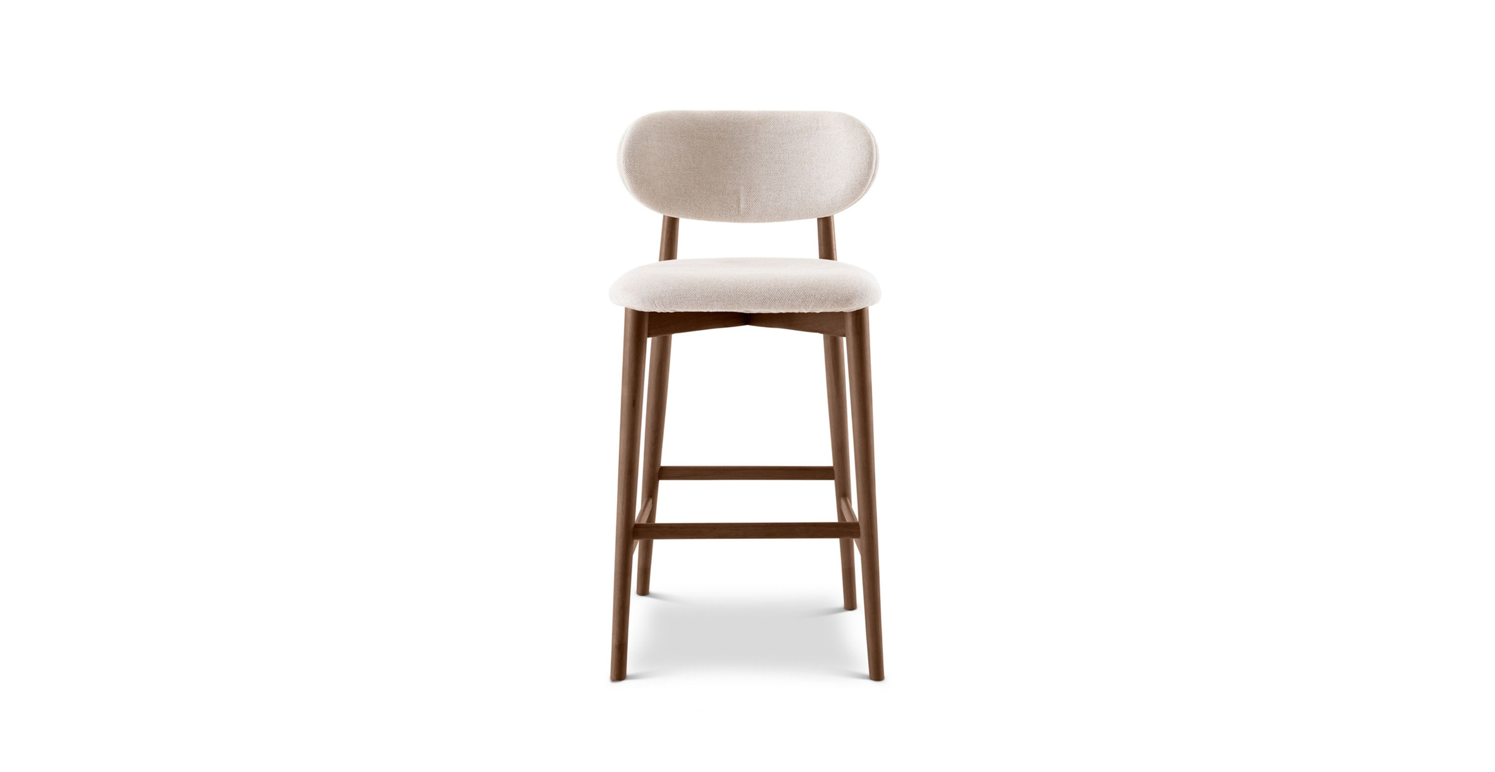 SleekEdge Contemporary Bar Stool -  Wooden Nogal