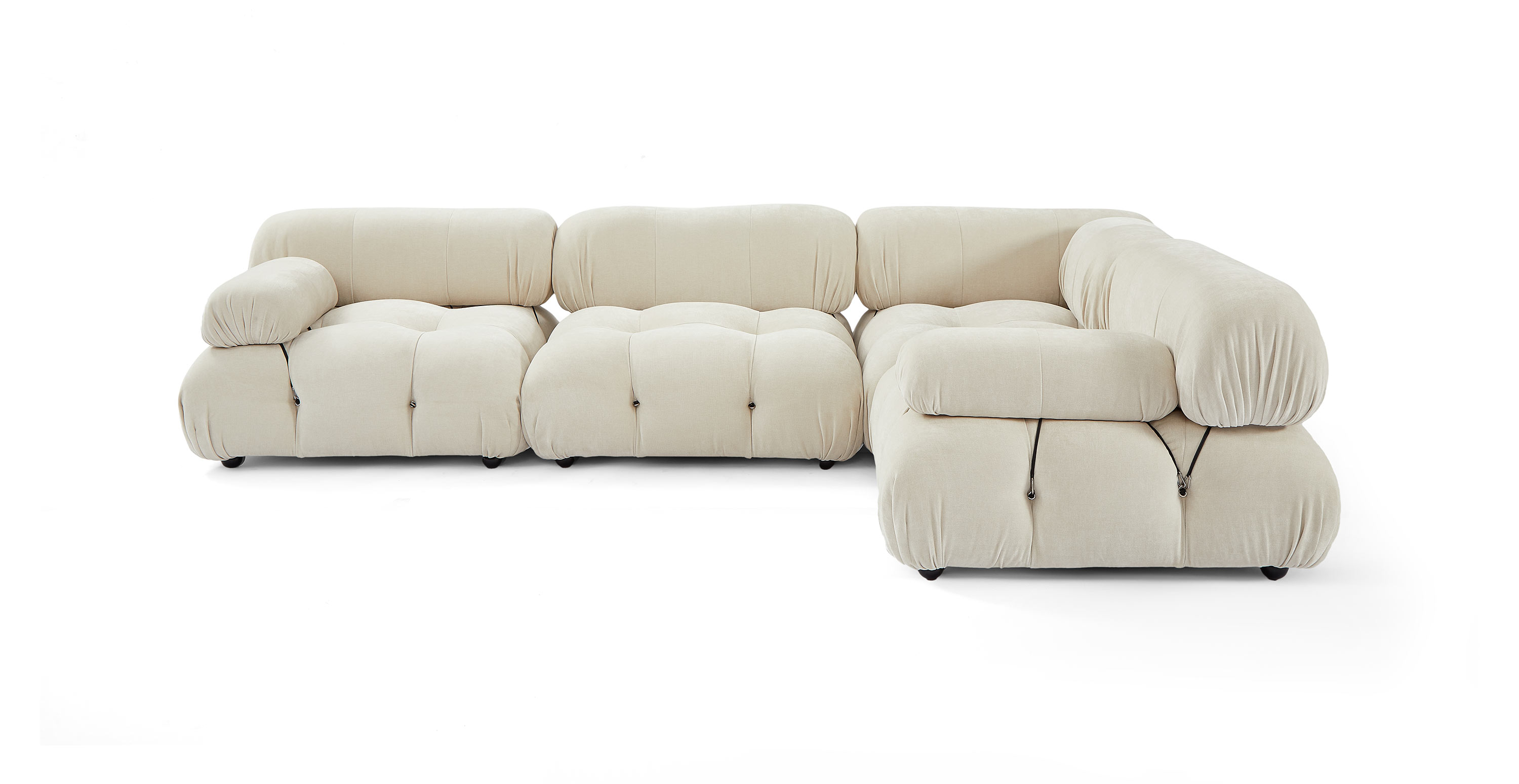 Mario Bellini Modular Sectional Sofa | Configuration F - Beige Chenille Chenille