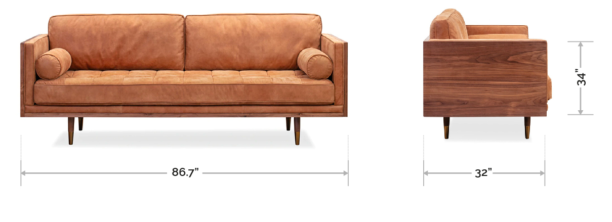 Woodrow Box Skandi 87 Leather-sofa