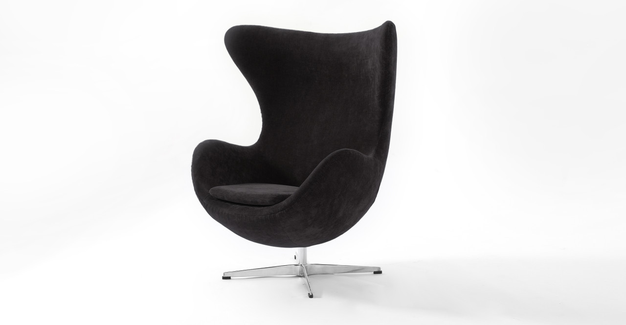 Egg Chair - Arne Jacobsen - Chenille Charcoal Gray
