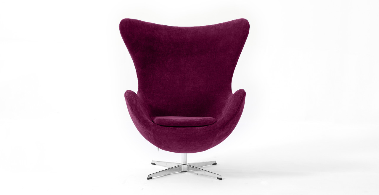 Egg Chair - Arne Jacobsen - Chenille Burgundy