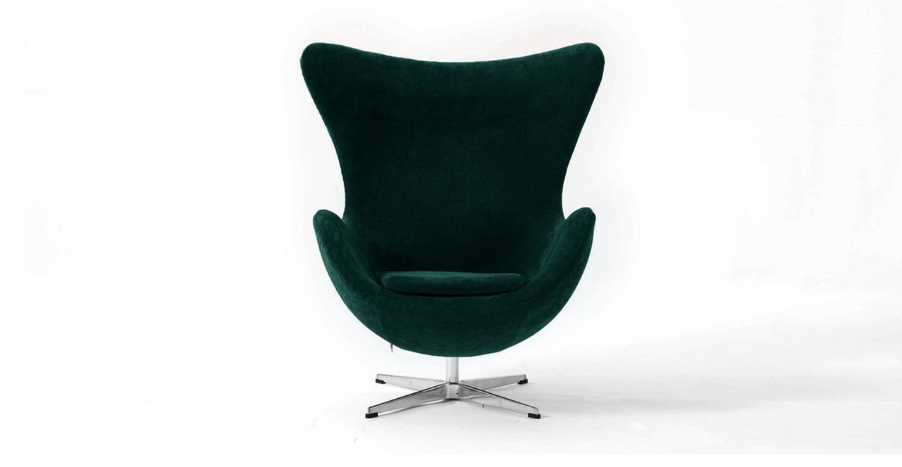 MCM Egg Chair - Arne Jacobsen - Chenille Green