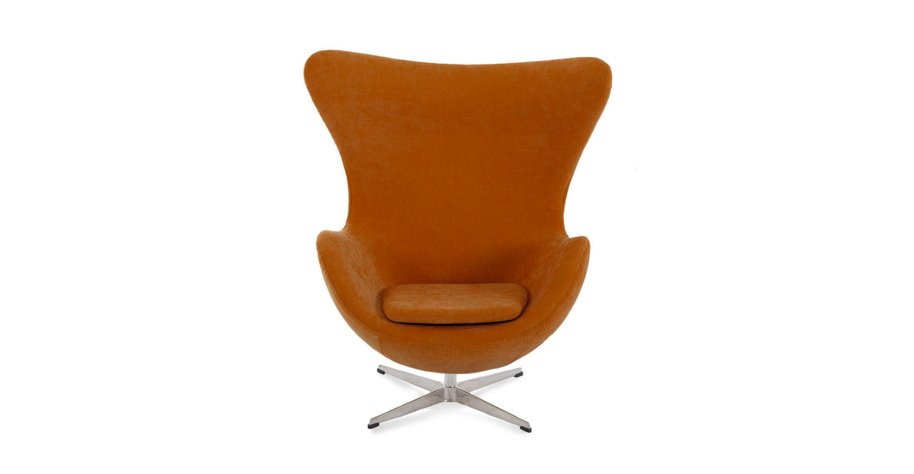 Egg Chair - Arne Jacobsen - Chenille Orange