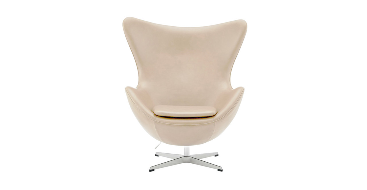 Egg Chair - Arne Jacobsen - Leather Antique Wheatgrass