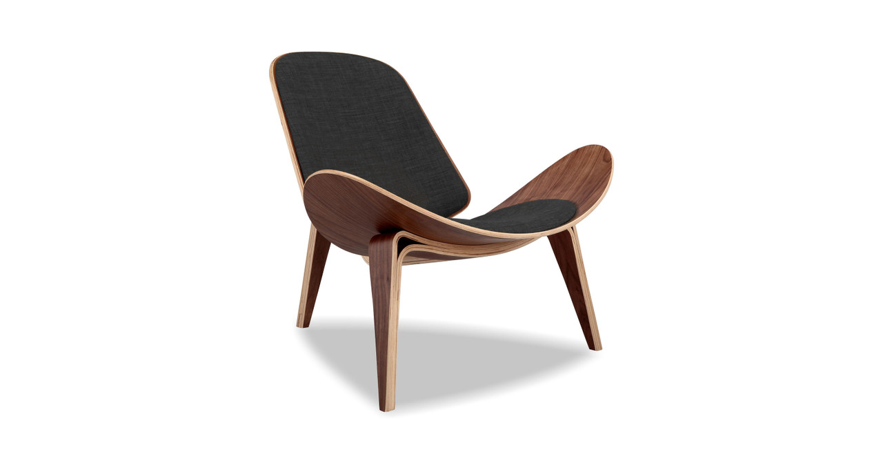 Hans J Wegner - Shell Chair - Polyester Dark Grey
