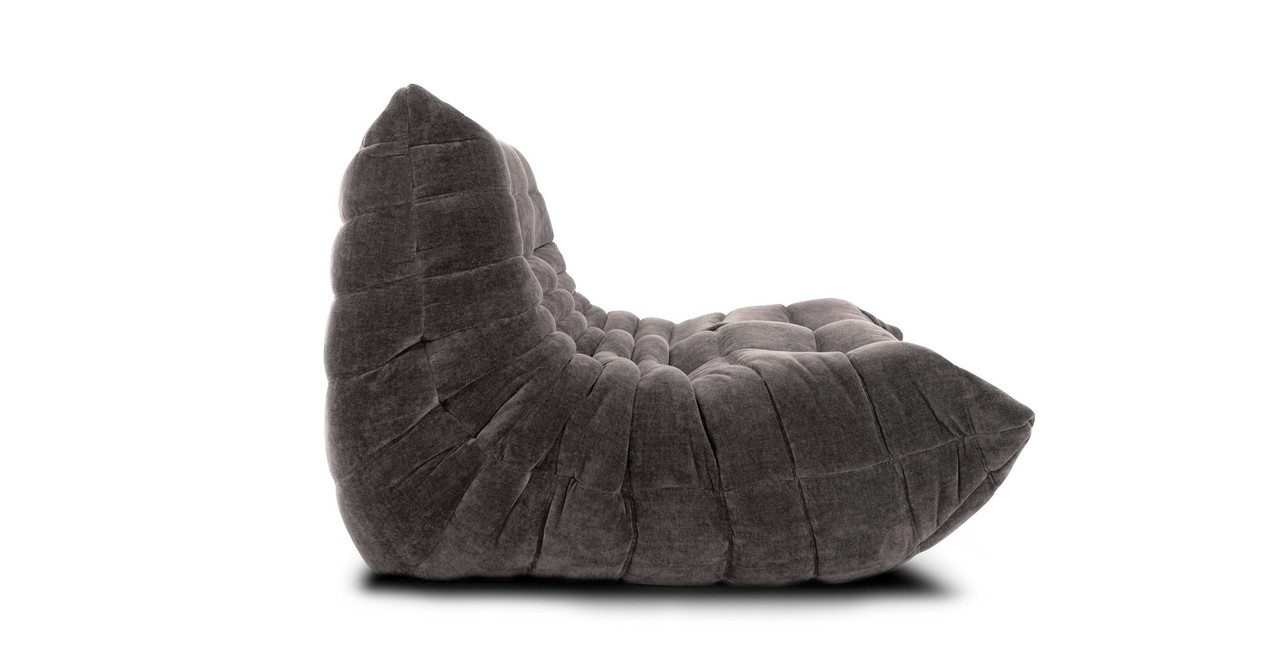 Michel Ducaroy Portside 2 Seater Fabric Loveseat - Chenille Dark Gray