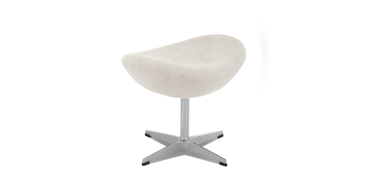 Arne Jacobsen Egg Chair Ottoman - Chenille Beige
