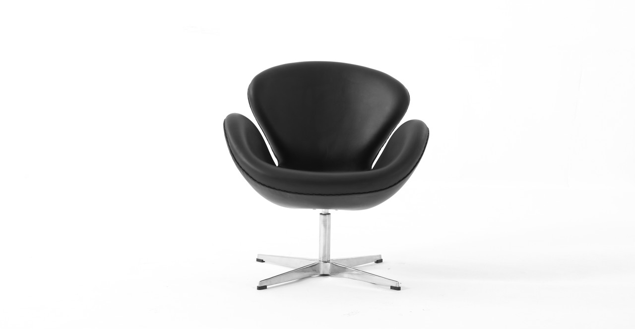 Swan Chair Leather - Leather Black