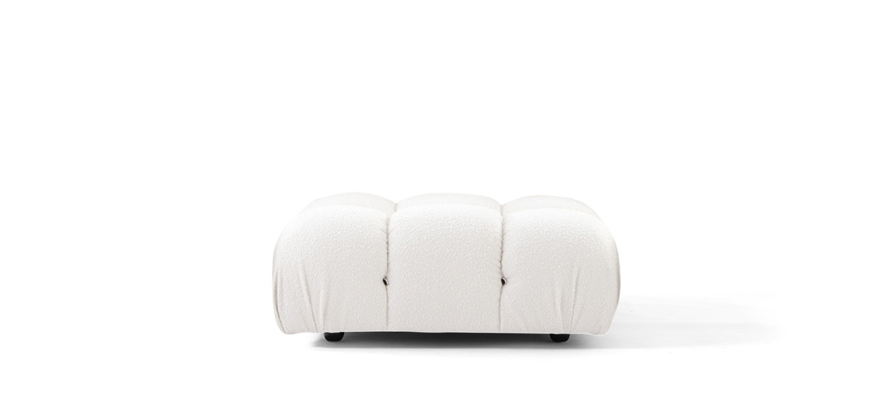 Mario Bellini Sofa | Ottoman -  Boucle White Boucle