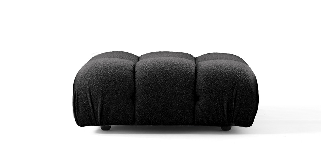 Mario Bellini Sofa | Ottoman -  Boucle Black Boucle