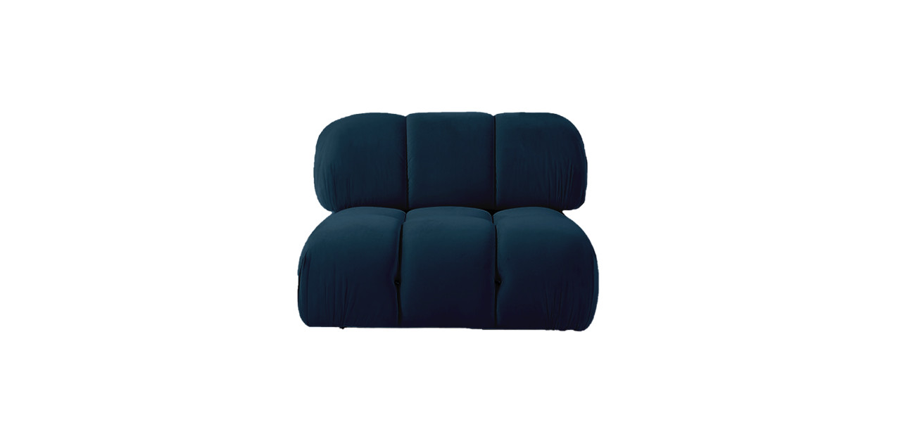 Mario Bellini Sofa | Middle Module -  Velvet Royal Blue Velvet