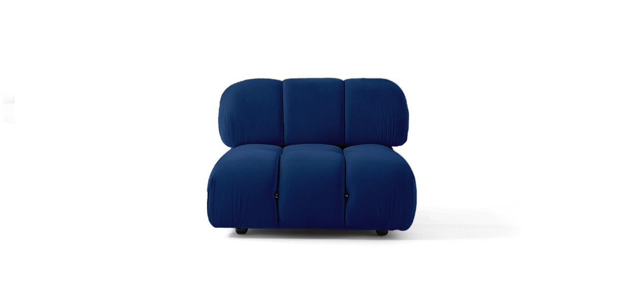 Mario Bellini Sofa | Middle Module -  Velvet Blue Velvet