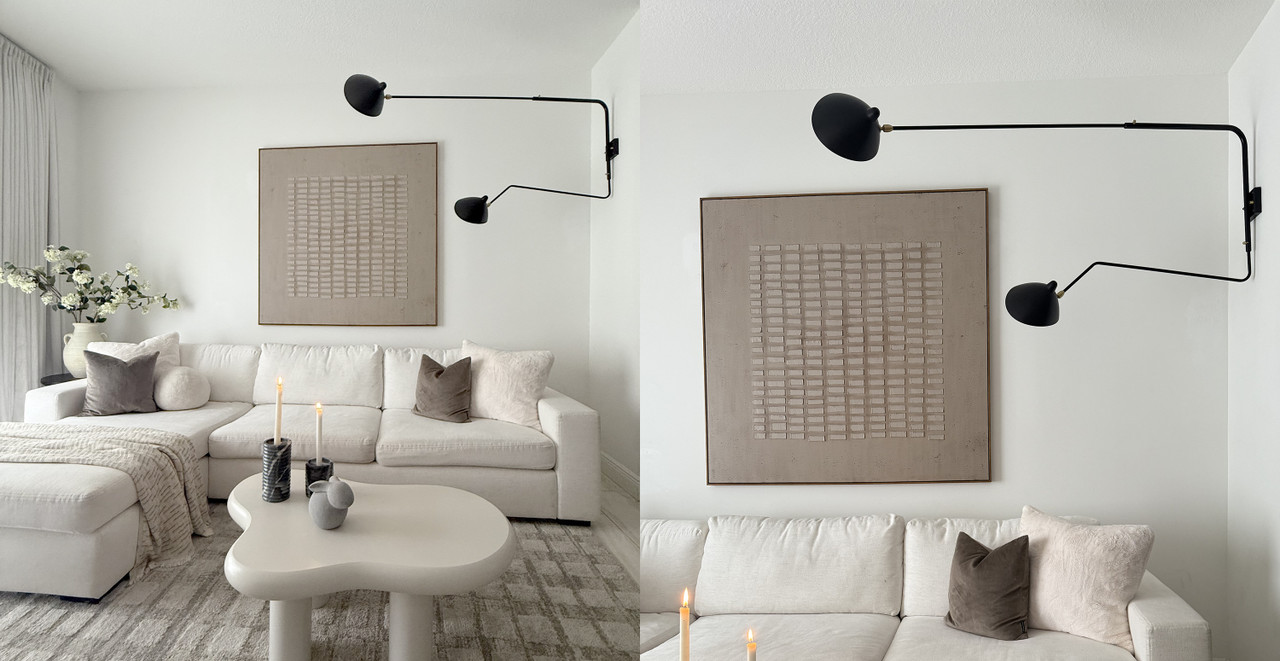 Serge Mouille Two-Arm Wall Sconce -  Black