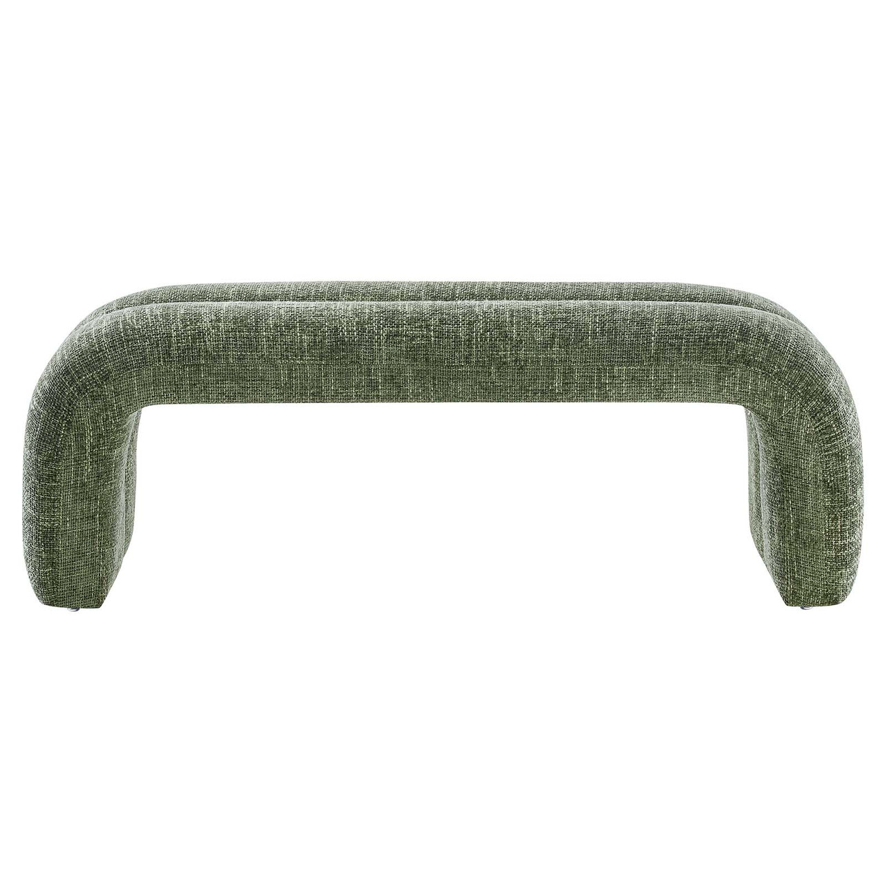 Dax 50.5 Chenille Upholstered Accent Bench - Fabric Basil