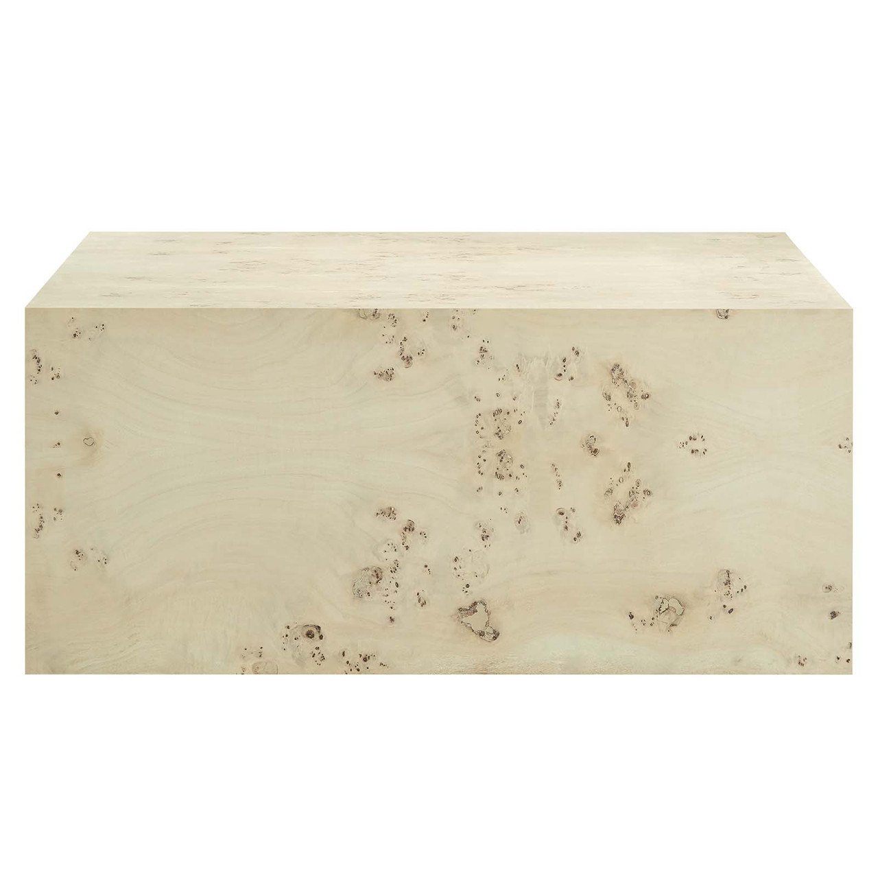 Cosmos 36 Square Burl Organic Wood Coffee Table -  Wood Bleached Burl