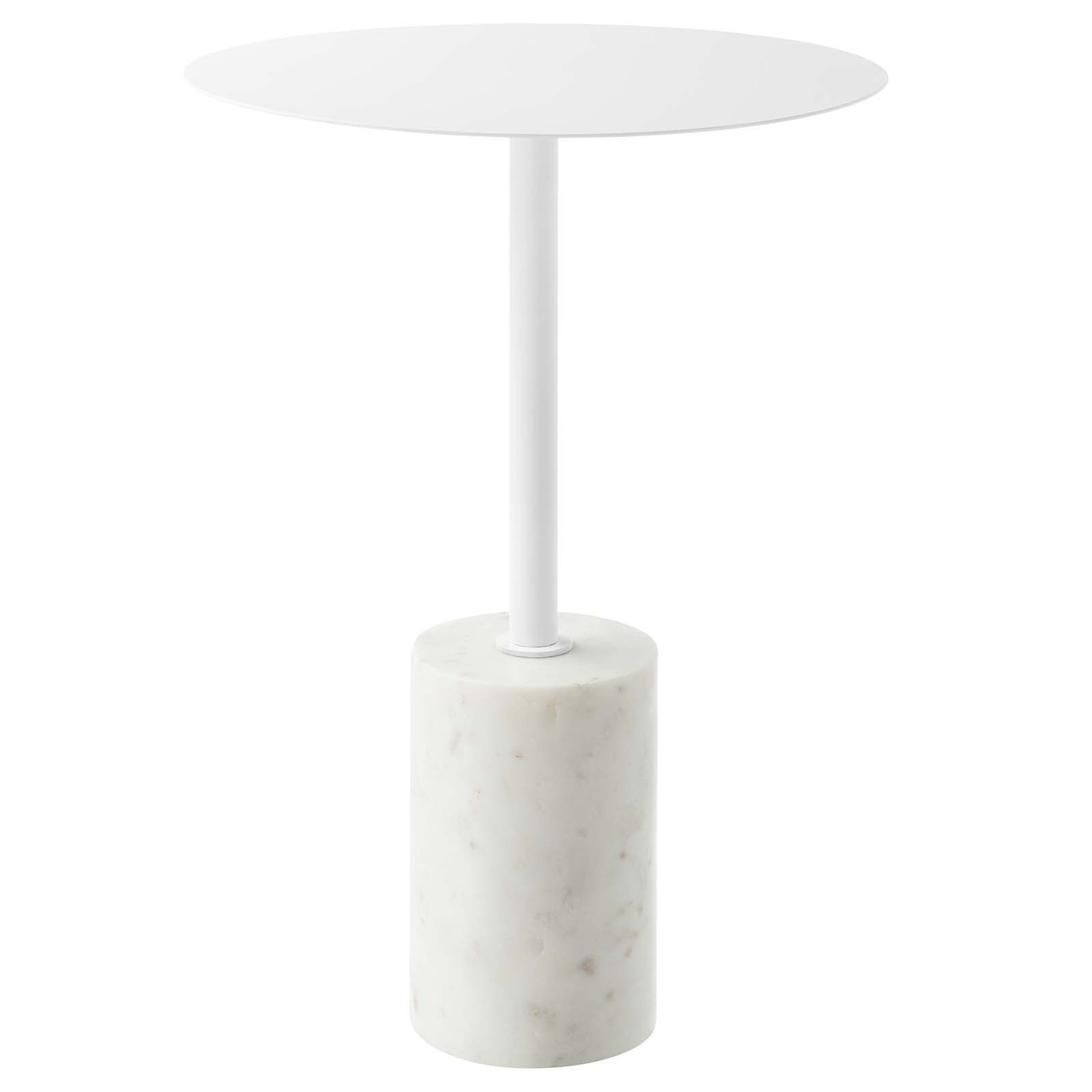 Lyric Round Side Table -  White