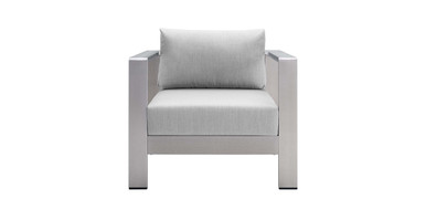 Shore Sunbrella Fabric Aluminum Outdoor Patio Armchair