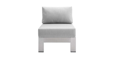 Shore Sunbrella Fabric Aluminum Outdoor Patio Armless Chair
