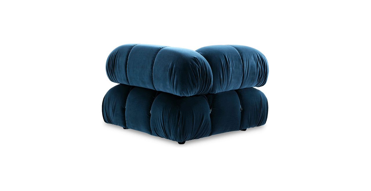 Mario Bellini Modular Sofa | Corner Module -  Velvet Royal Blue Velvet