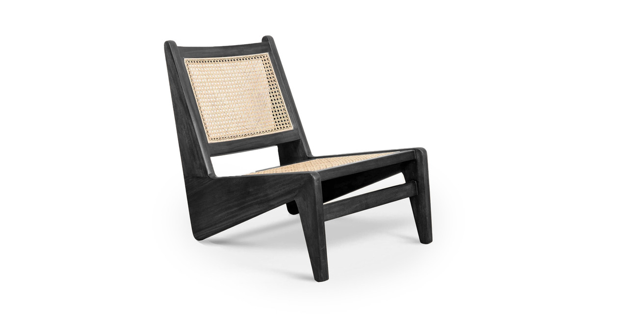 Pierre Jeanneret Kangaroo Low Teak Chair - Wood Black