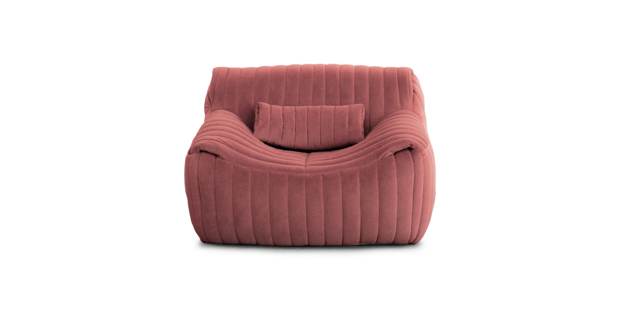 Cinna Sandra Lounge Chair - Velvet River Rouge Velvet