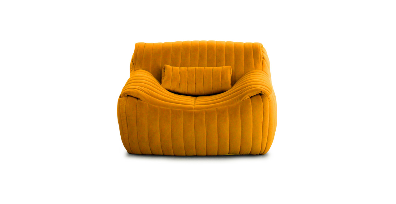 Cinna Sandra Chair - Premium Velvet Mustard Velvet