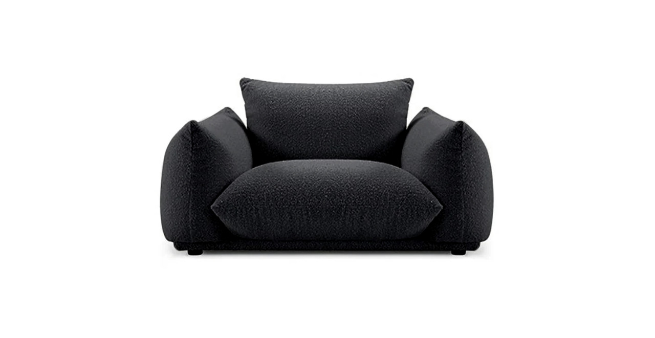 Mario Marenco System Armchair Reproduction - Boucle Black Boucle