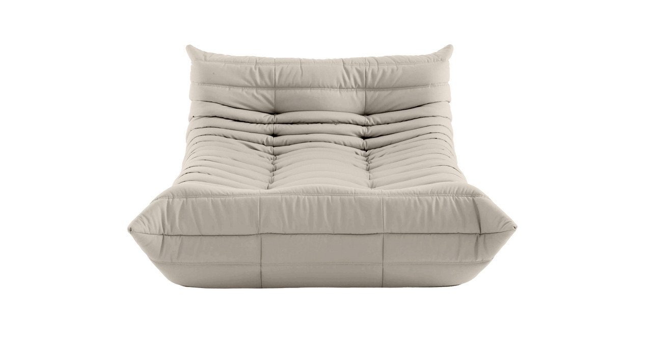 Michel Ducaroy Sunbrella Outdoor Chaise Lounge 2 Seater -  Sunbrella Canvas Antique Beige